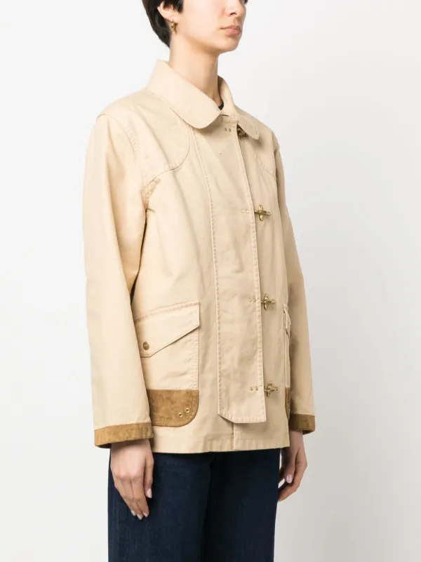Fay Cotton Shirt Jacket | Neutrals | FARFETCH AO