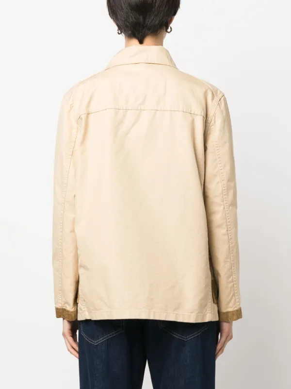 ジャケット Fay SS24 Cotton and linen Sahariana (NAW1948393TRR2V602) Field Jacket in Cotton and Linen Canvas NATURAL Man