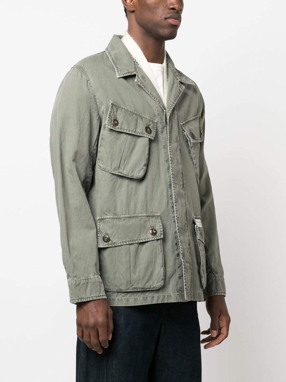 Shop Fay Cargo-pocket Jacket In Green