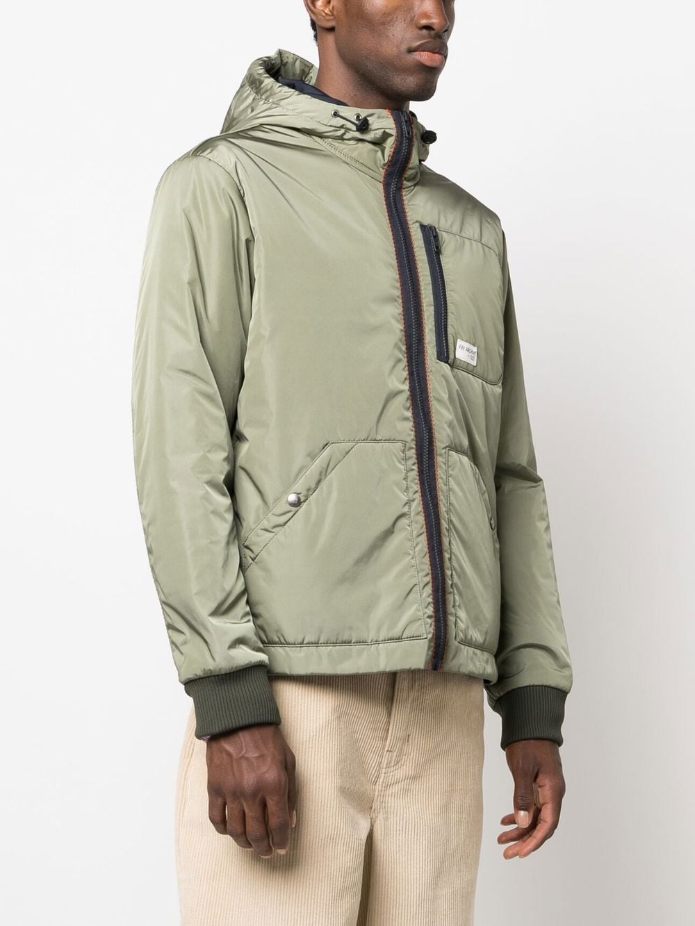 Shop Fay Padded Zipped Jacket In Green