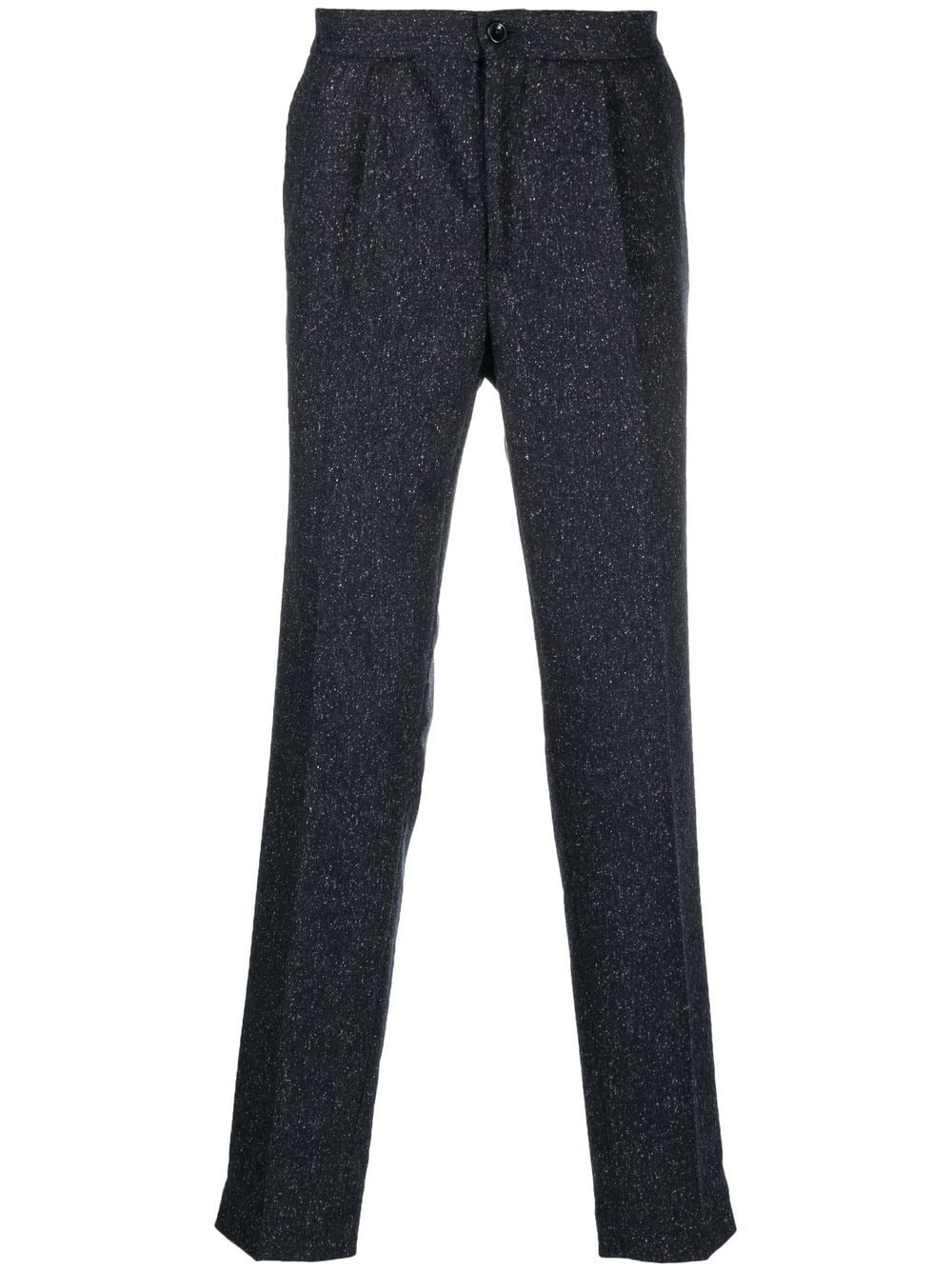 Shop Incotex Straight-leg Wool Trousers In Blau