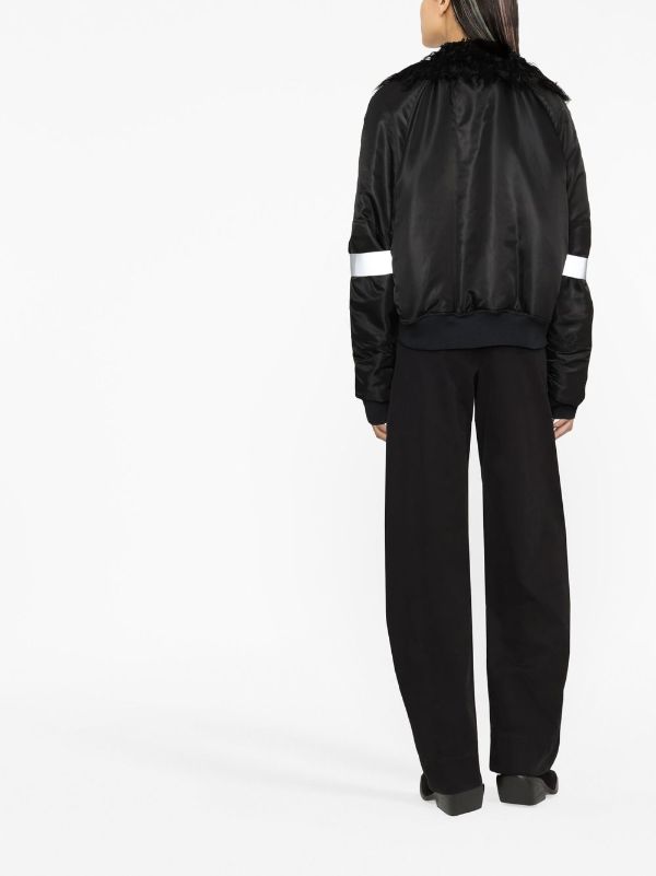 MM6 Maison Margiela brushed-collar Bomber Jacket - Farfetch