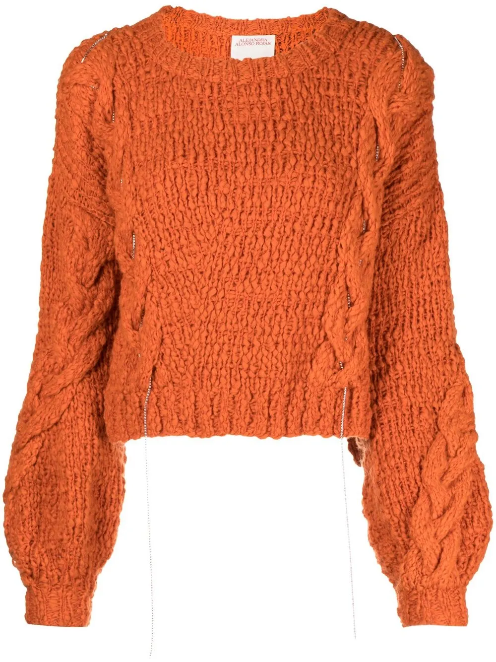Alejandra Alonso Rojas cable-knit jumper - Orange