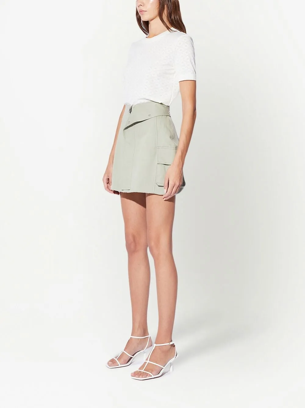 Rta Alana Cargo Mini Skirt In Green