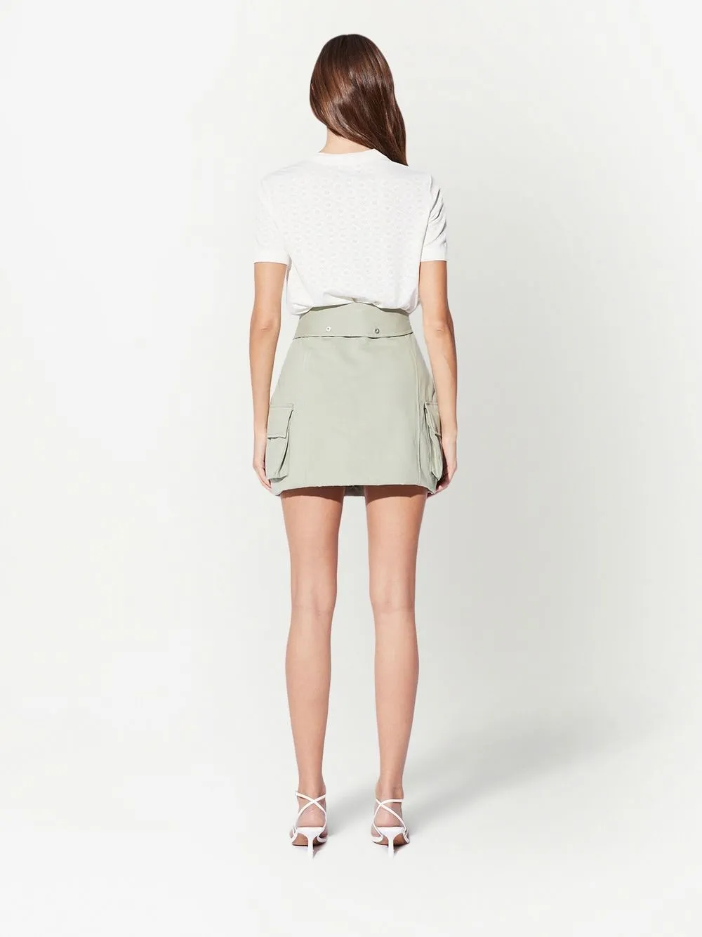 Rta Alana Cargo Mini Skirt In Green