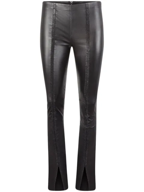 RTA Kaimi braid detailing leather trousers