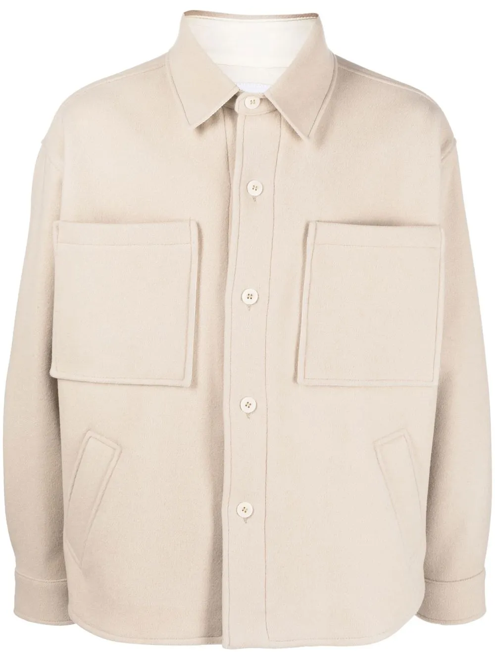 

Costumein buttoned-up shirt jacket - Neutrals