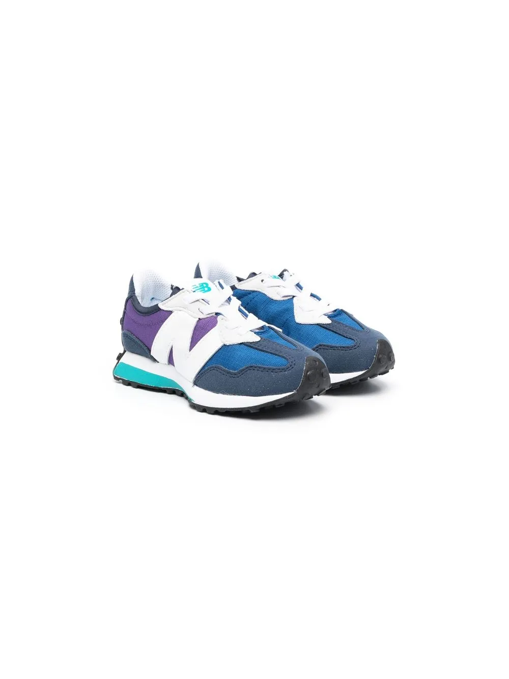 

New Balance Kids 327 colour-block sneakers - Blue