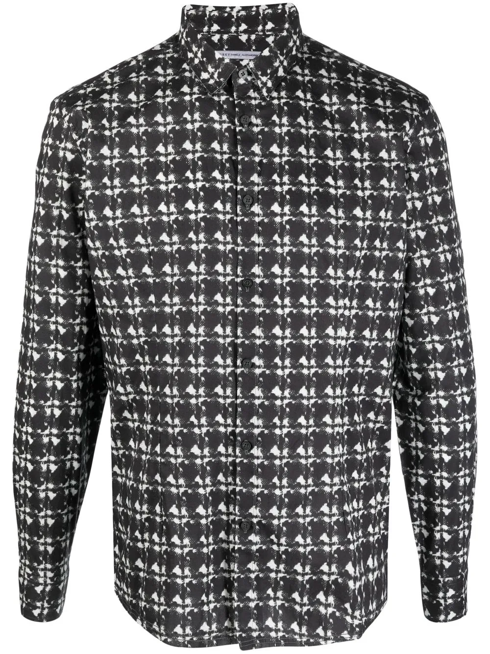 

Daniele Alessandrini geometric-pattern long-sleeves shirt - Black