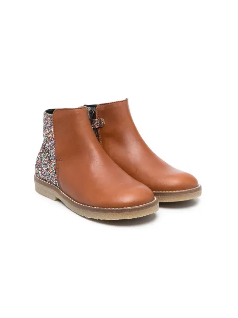 Gallucci Kids glittered-panel ankle boots