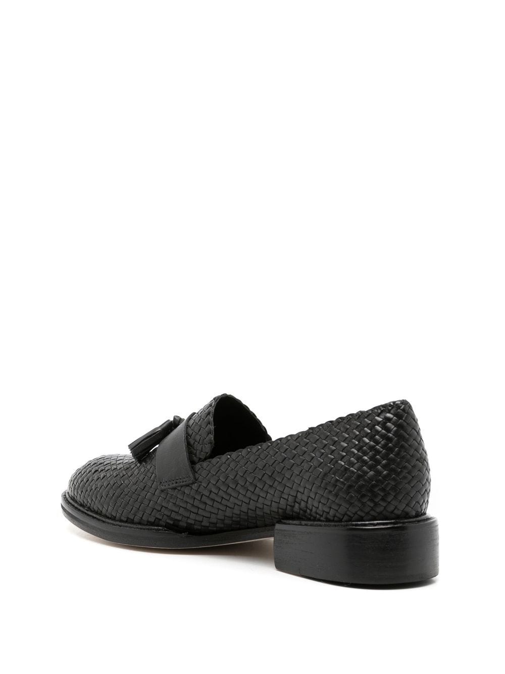 Shop Sarah Chofakian Hockney Woven Loafers In Black