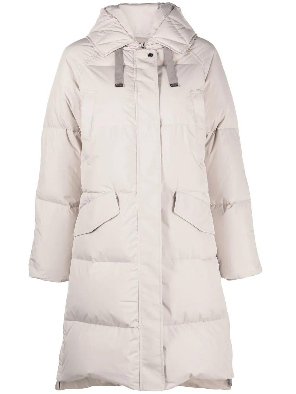 

Moorer hooded padded coat - Neutrals