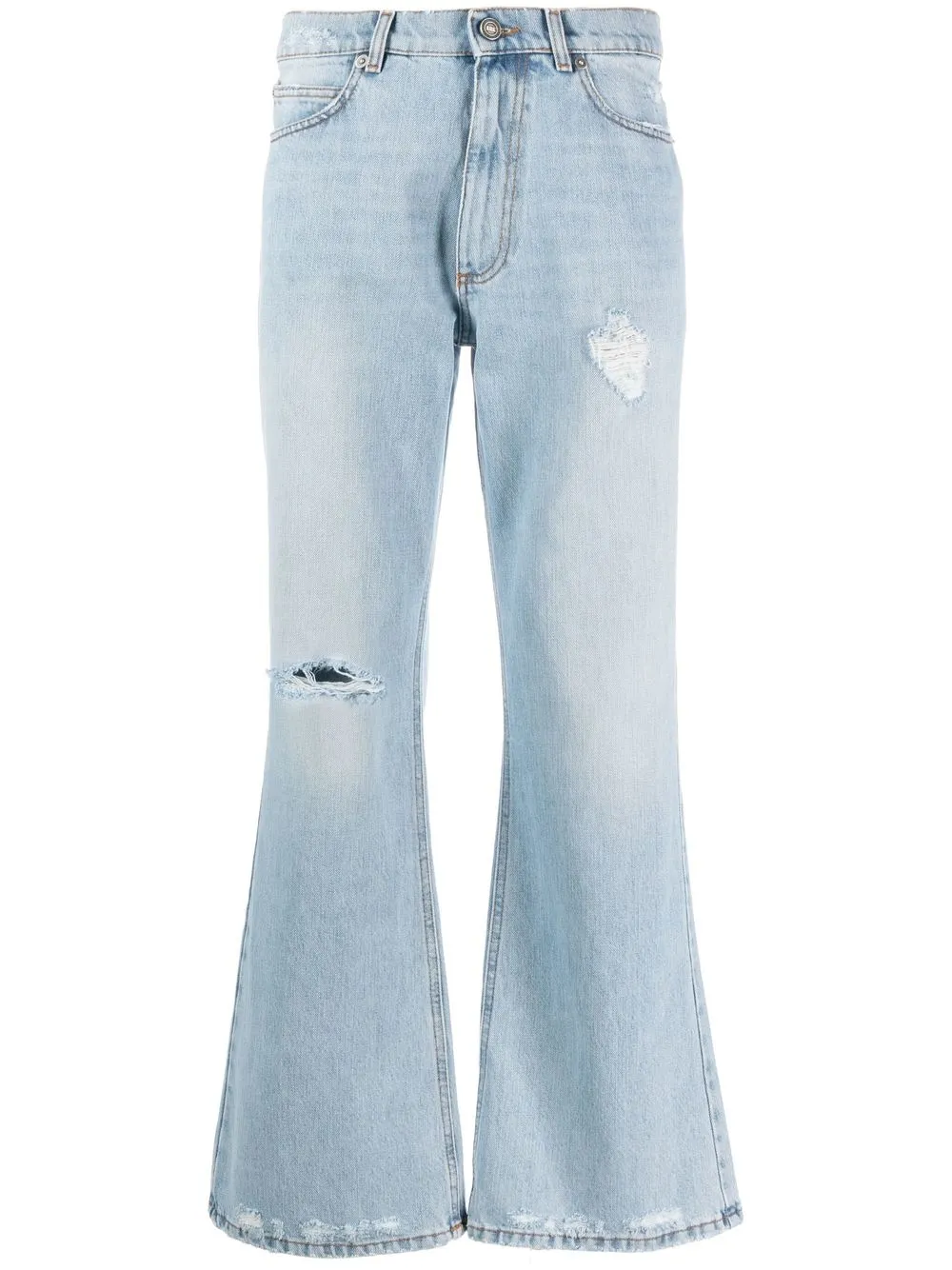 

ERL distressed-effect flared jeans - Blue