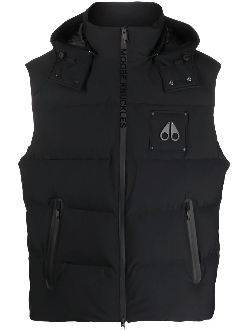 

Moose Knuckles contrasting-panel feather-down gilet - Black