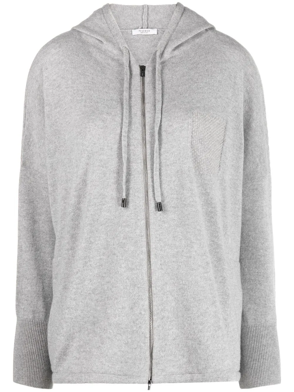 

Peserico drawstring hooded sweatshirt - Grey