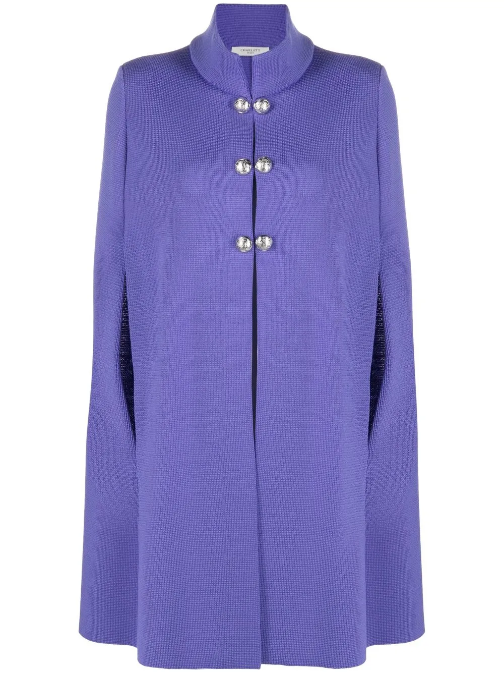 

Charlott button-detail slit-sleeve cape - Purple