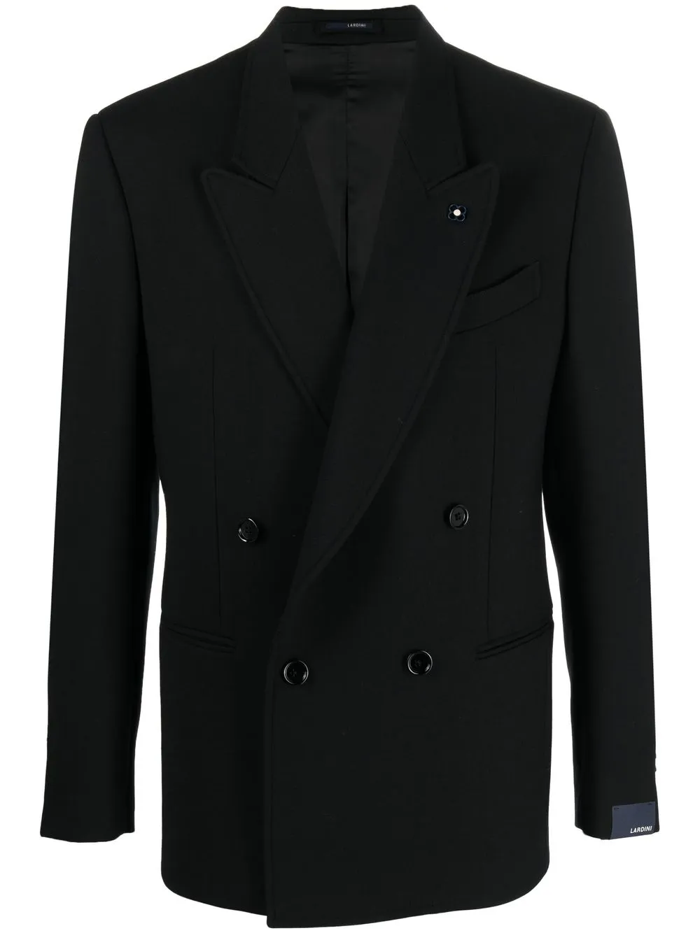 

Lardini double-breasted wool blazer - Black