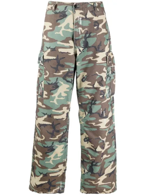 ERL camouflage straight-leg cargo trousers
