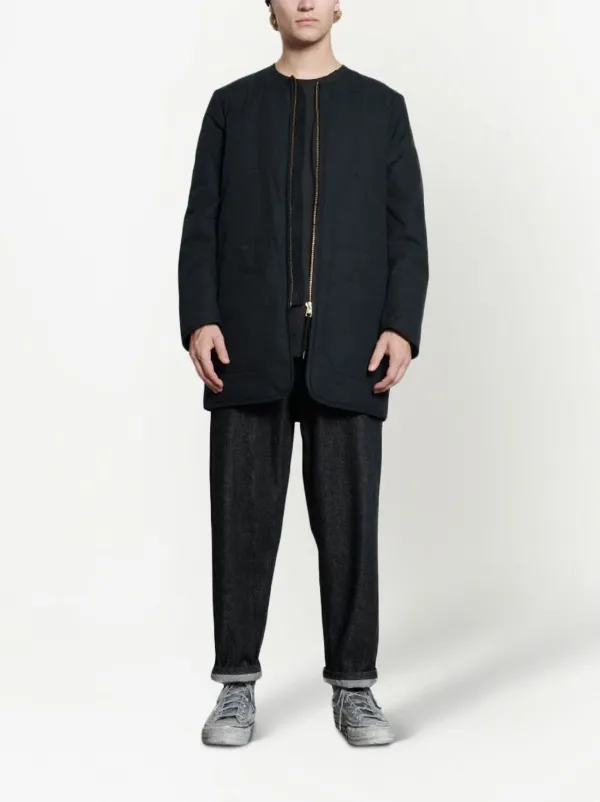 APPLIED ART FORMS アプライド アート フォームズ 23AW AM2-1B LINER COAT ライナーコート  ホワイト L Applied Art Forms AM2-1B Liner Coat | ブラック | FARFETCH JP