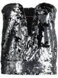 ISABEL MARANT sequin-embellished plunge top - Grey