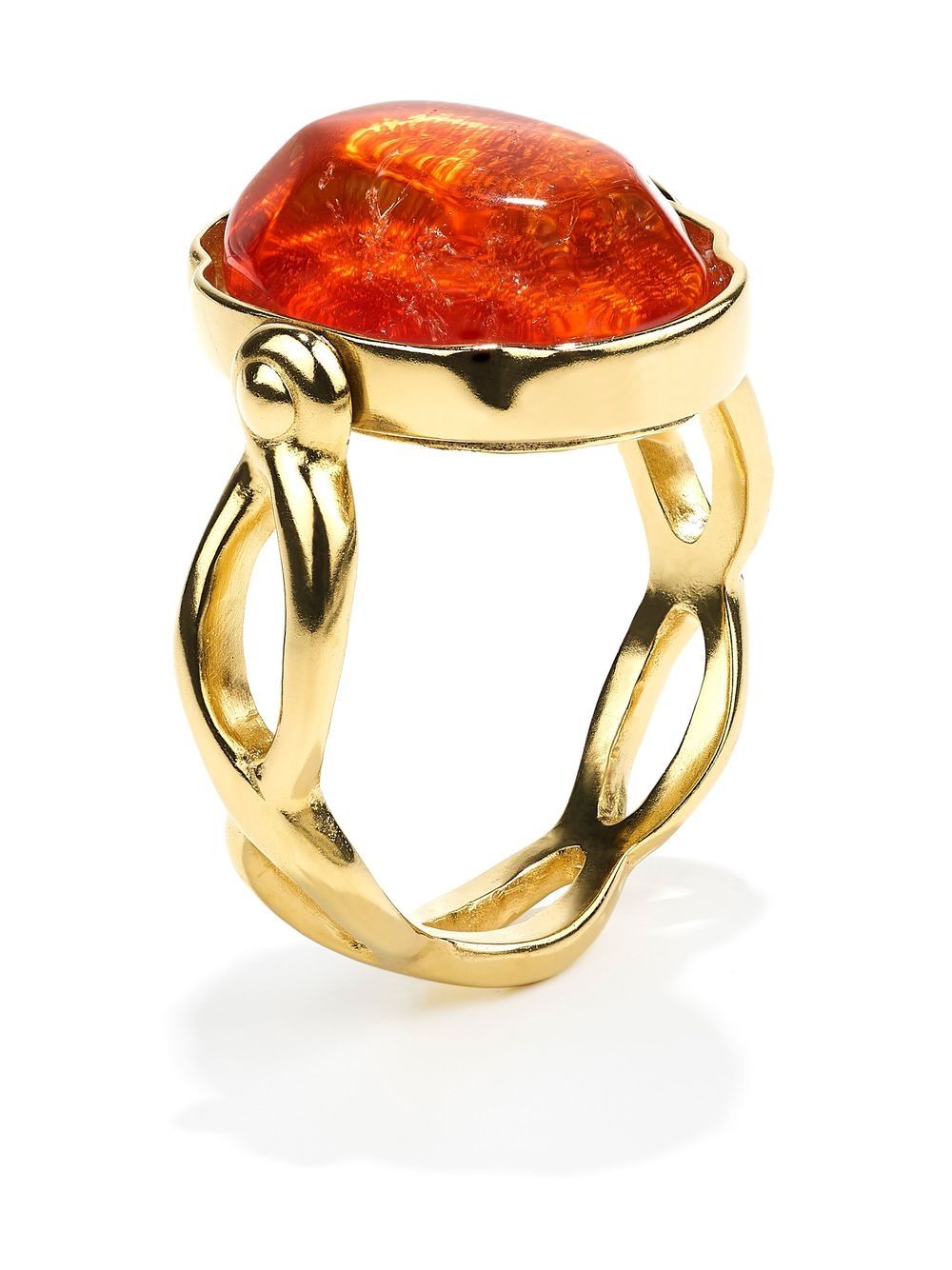 

Goossens cabochons oval ring - Orange