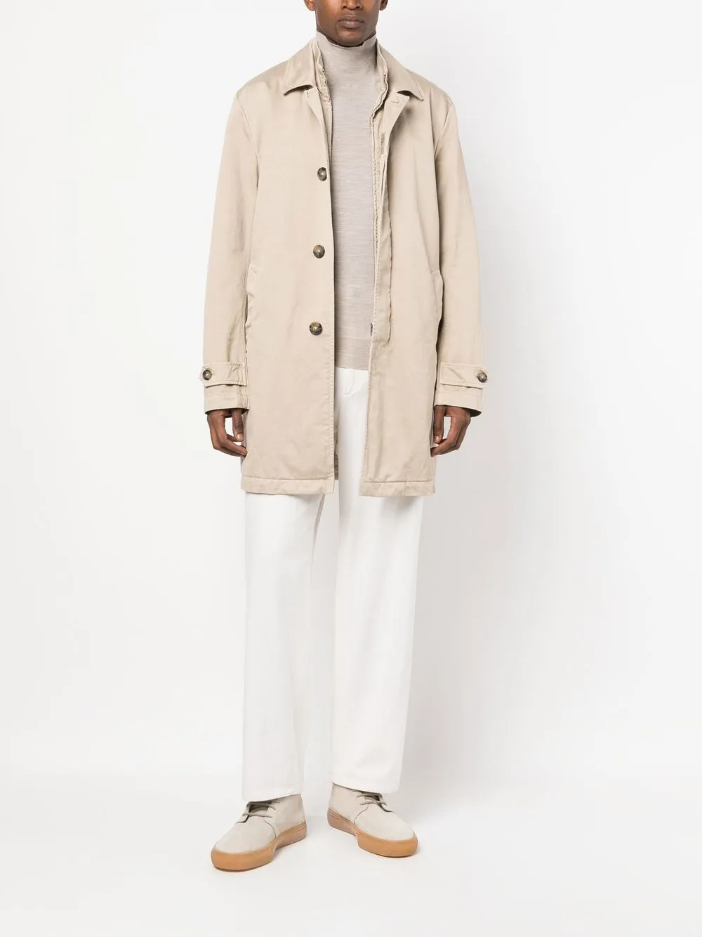 Fay Jack met enkele rij knopen - Beige