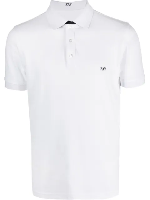 Fay logo-embroidered polo shirt