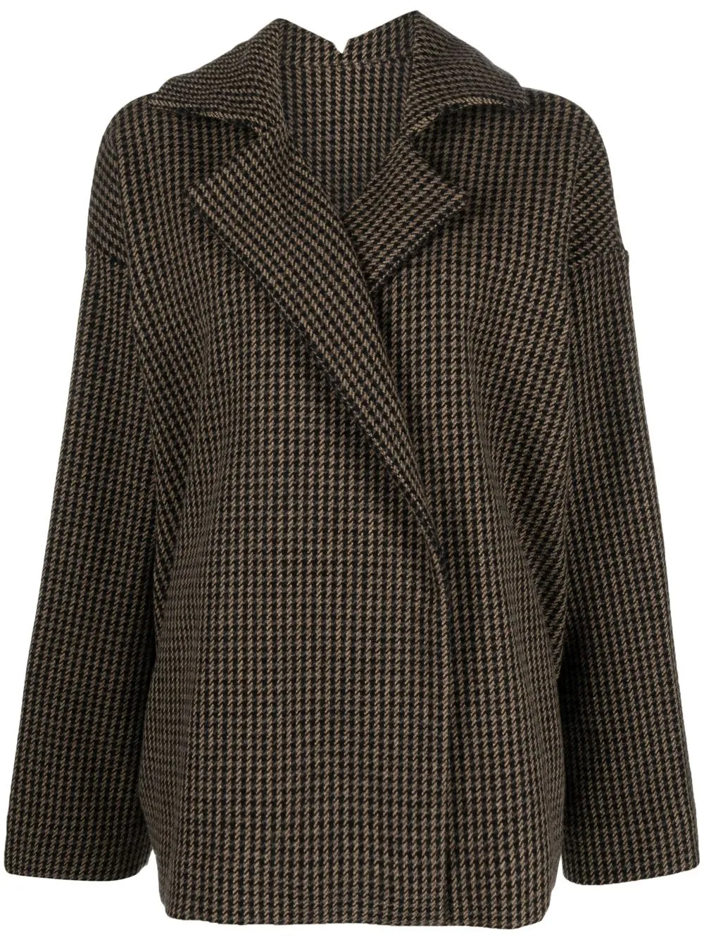 

Daniela Gregis houndstooth pattern jacket - Black