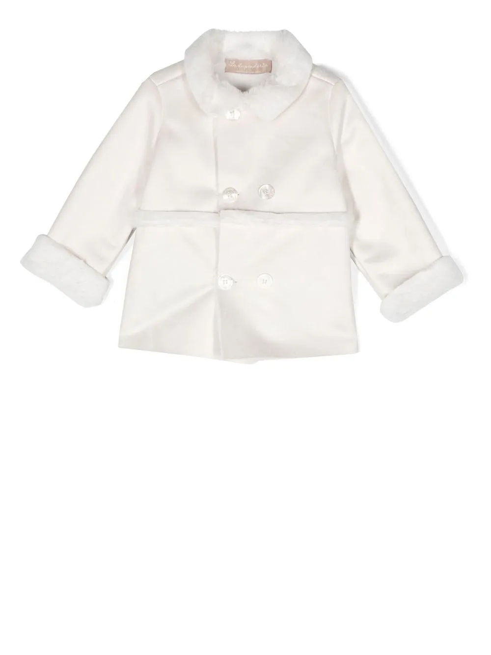 

La Stupenderia faux-suede double-breasted coat - White