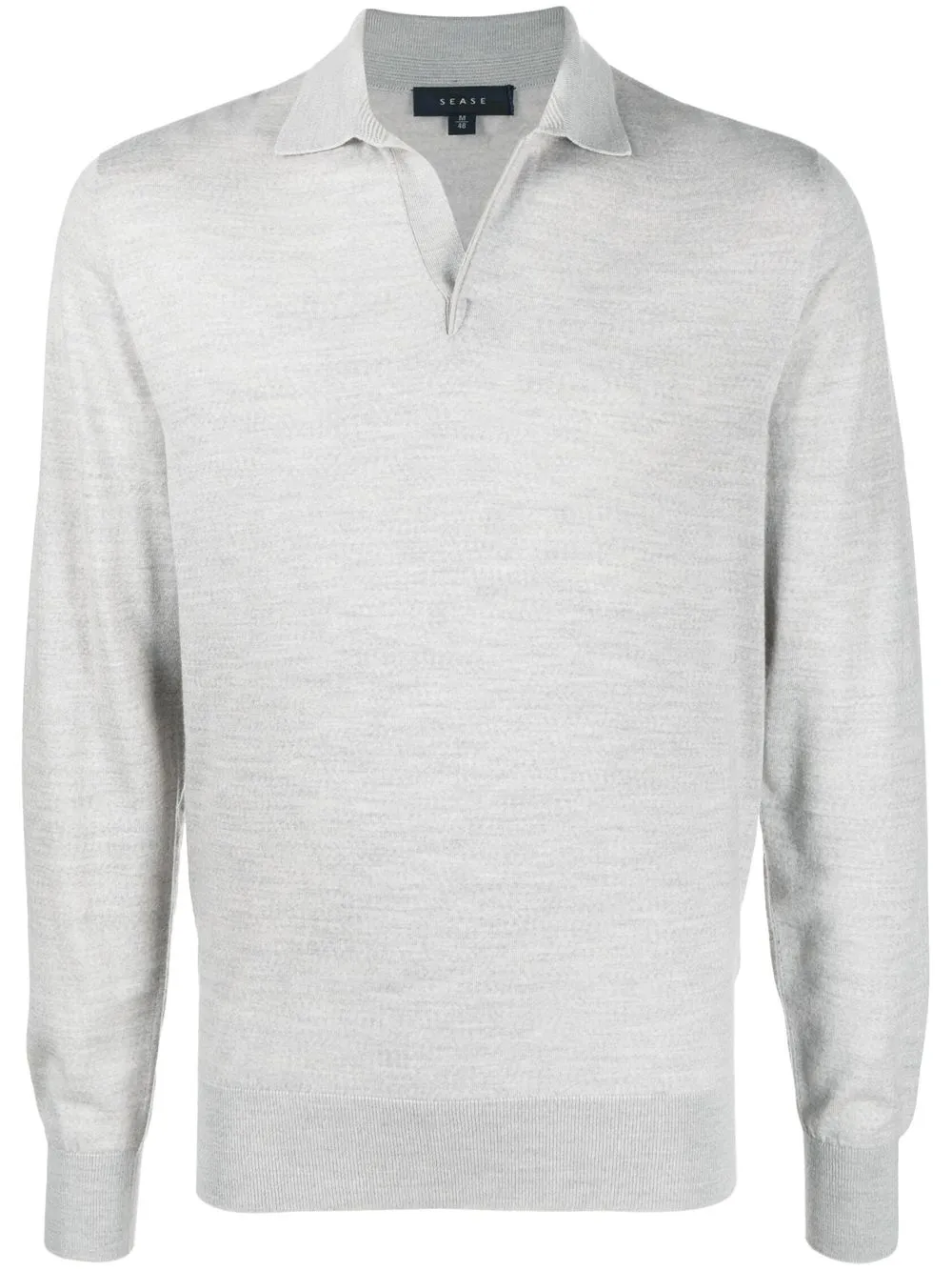 

Sease long-sleeve wool polo shirt - Grey