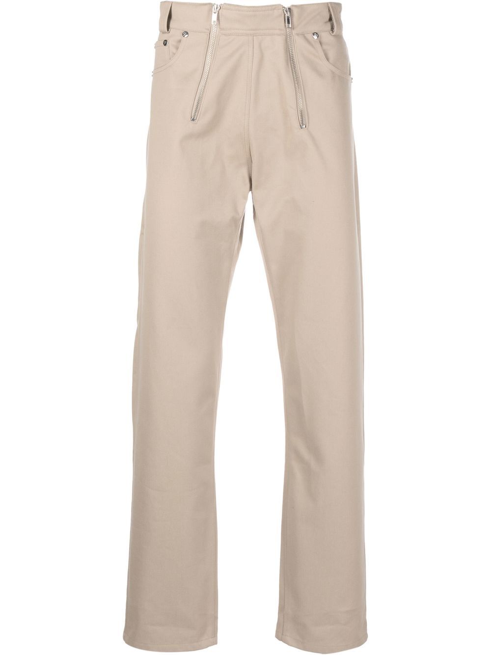 Alvan high-rise zip-detail chinos