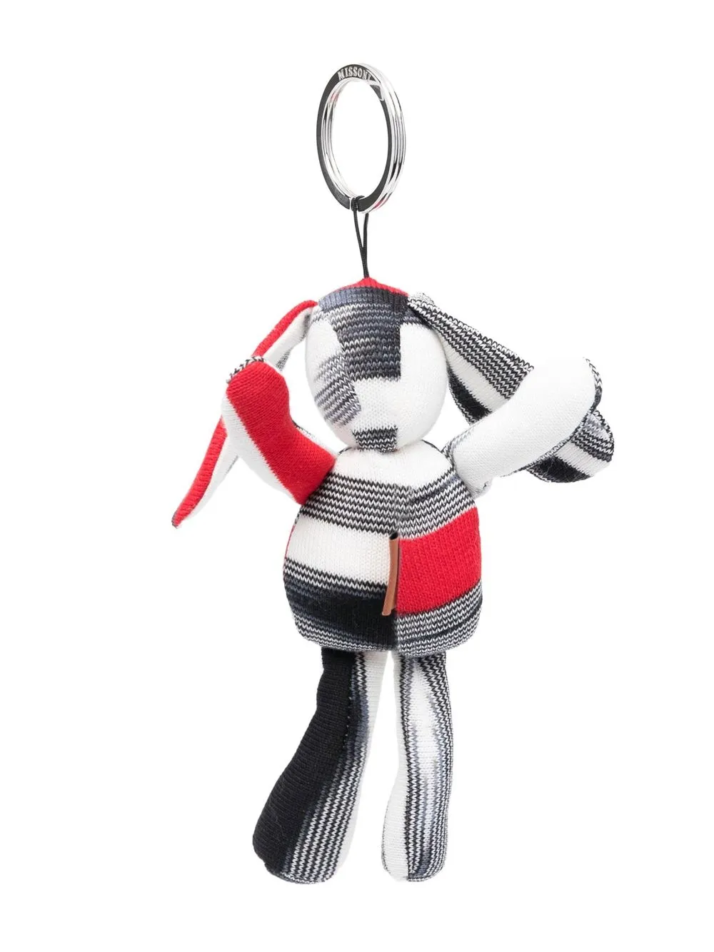 

Missoni knitted rabbit keyring - White