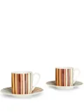Missoni Home Stripes Jenkins coffee set - White