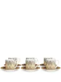 Missoni Home Zig Zag coffee cup set of 6 - Brown