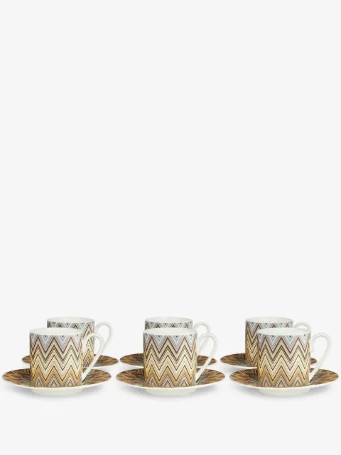 Missoni Home Zig Zag coffee cup set of 6