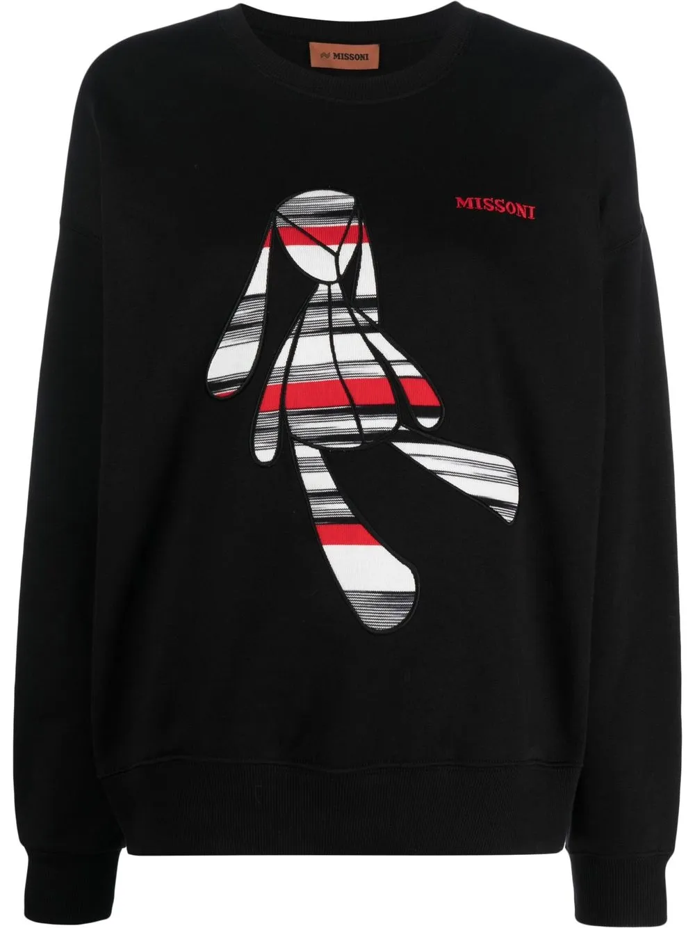 

Missoni sudadera con parche de conejo - Negro