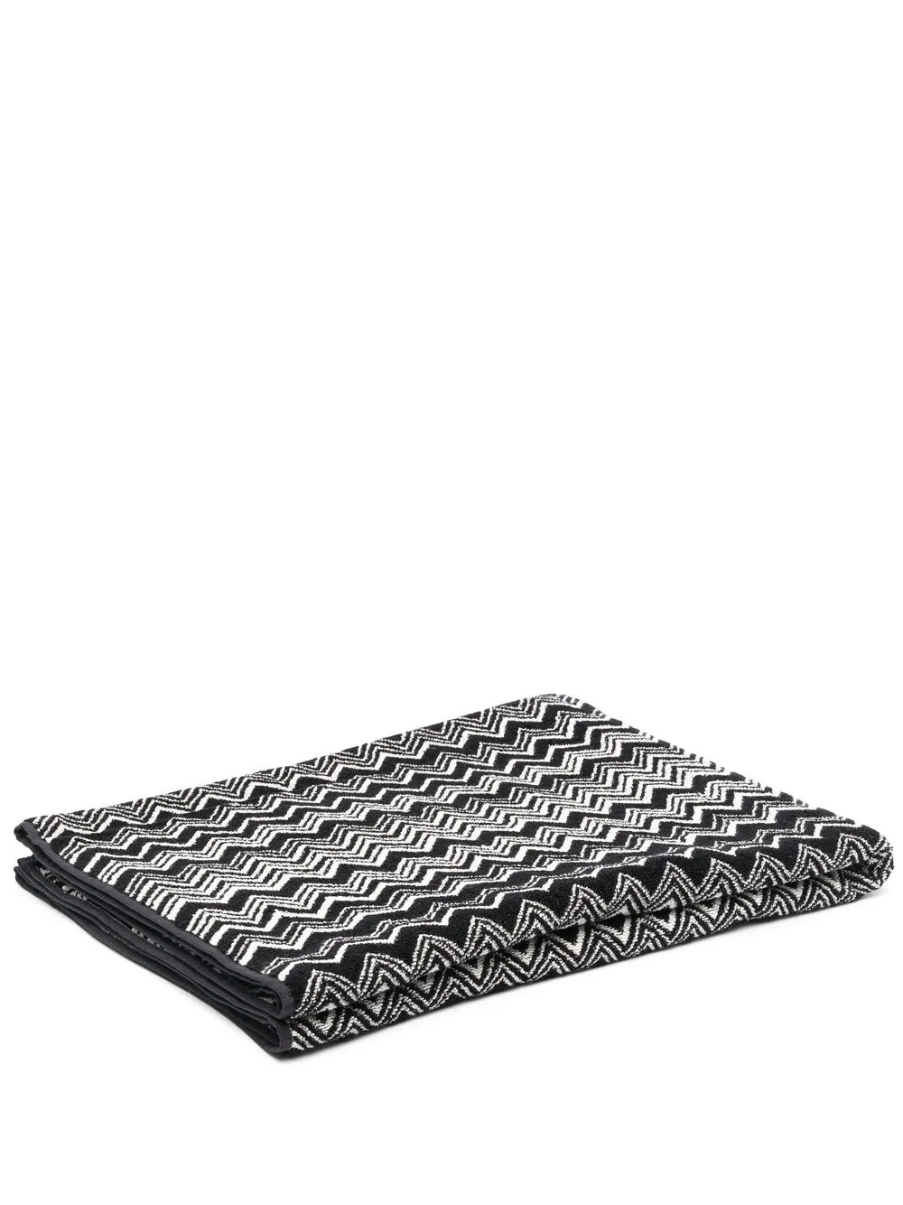 

Missoni Home toalla de baño con rayas estampadas - Negro