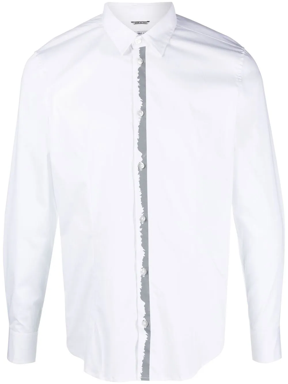 

Daniele Alessandrini contrast detail long-sleeves shirt - White