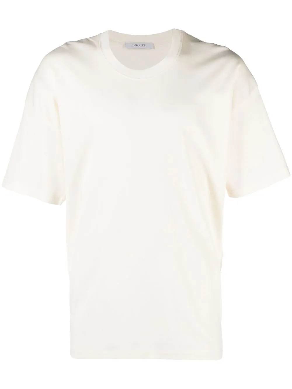 Lemaire Off-white Fine Rib T-shirt In Nude
