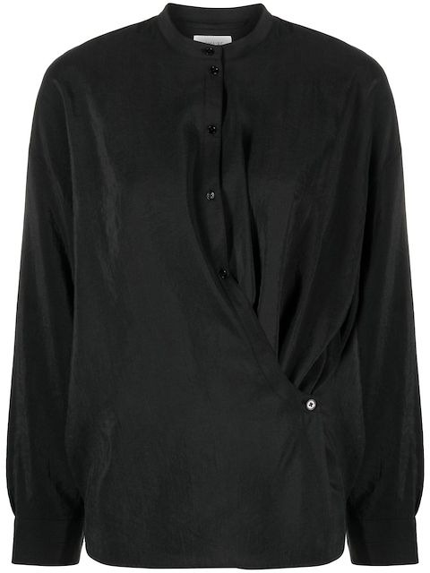 Lemaire long-sleeved asymmetric shirt