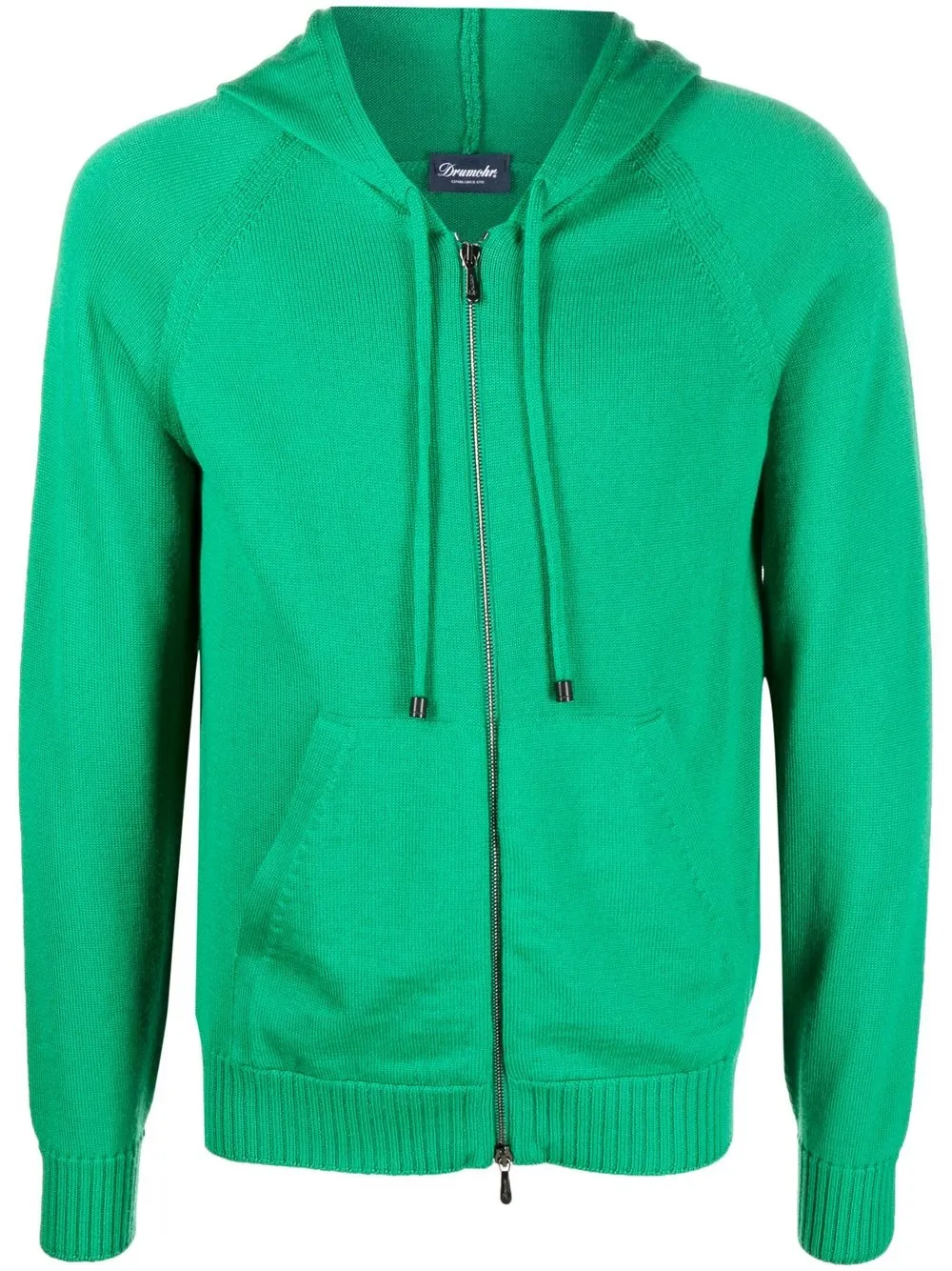 

Drumohr zip-up merino wool hoodie - Green