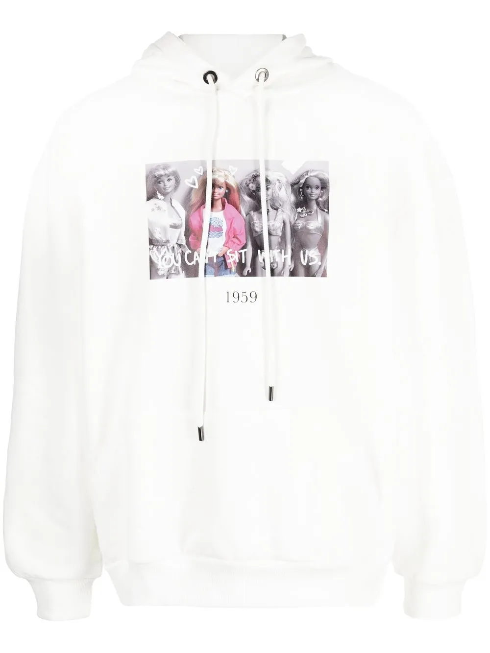 

Throwback. Barbie graphic-print hoodie - White