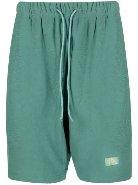 Advisory Board Crystals logo-embroidered cotton track shorts