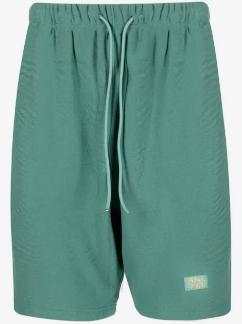 Advisory Board Crystals logo-embroidered cotton track shorts