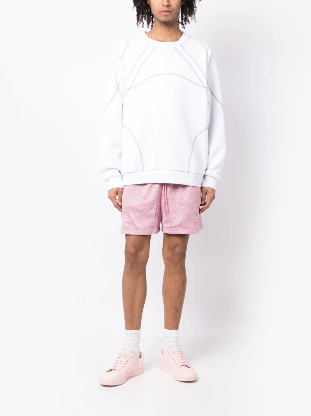 Advisory Board Crystals Trainingsshorts met geborduurd logo Roze
