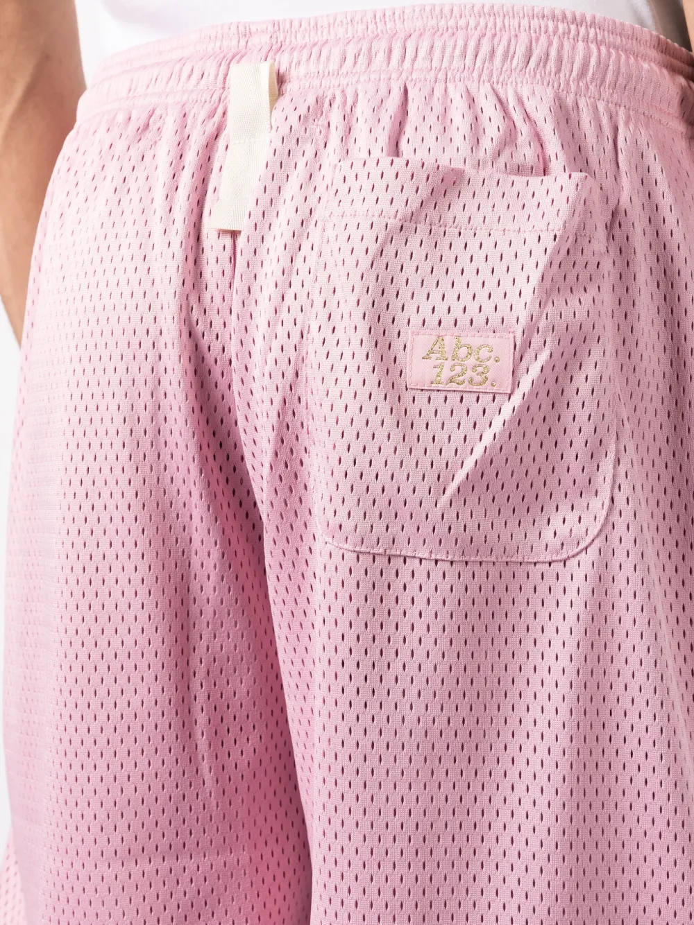 Advisory Board Crystals Trainingsshorts met geborduurd logo Roze