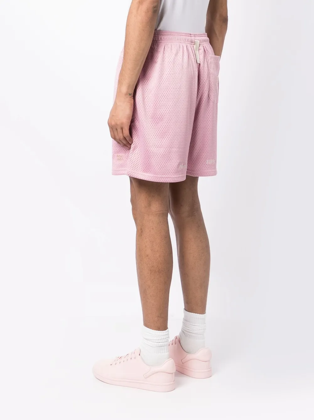 Advisory Board Crystals Trainingsshorts met geborduurd logo Roze