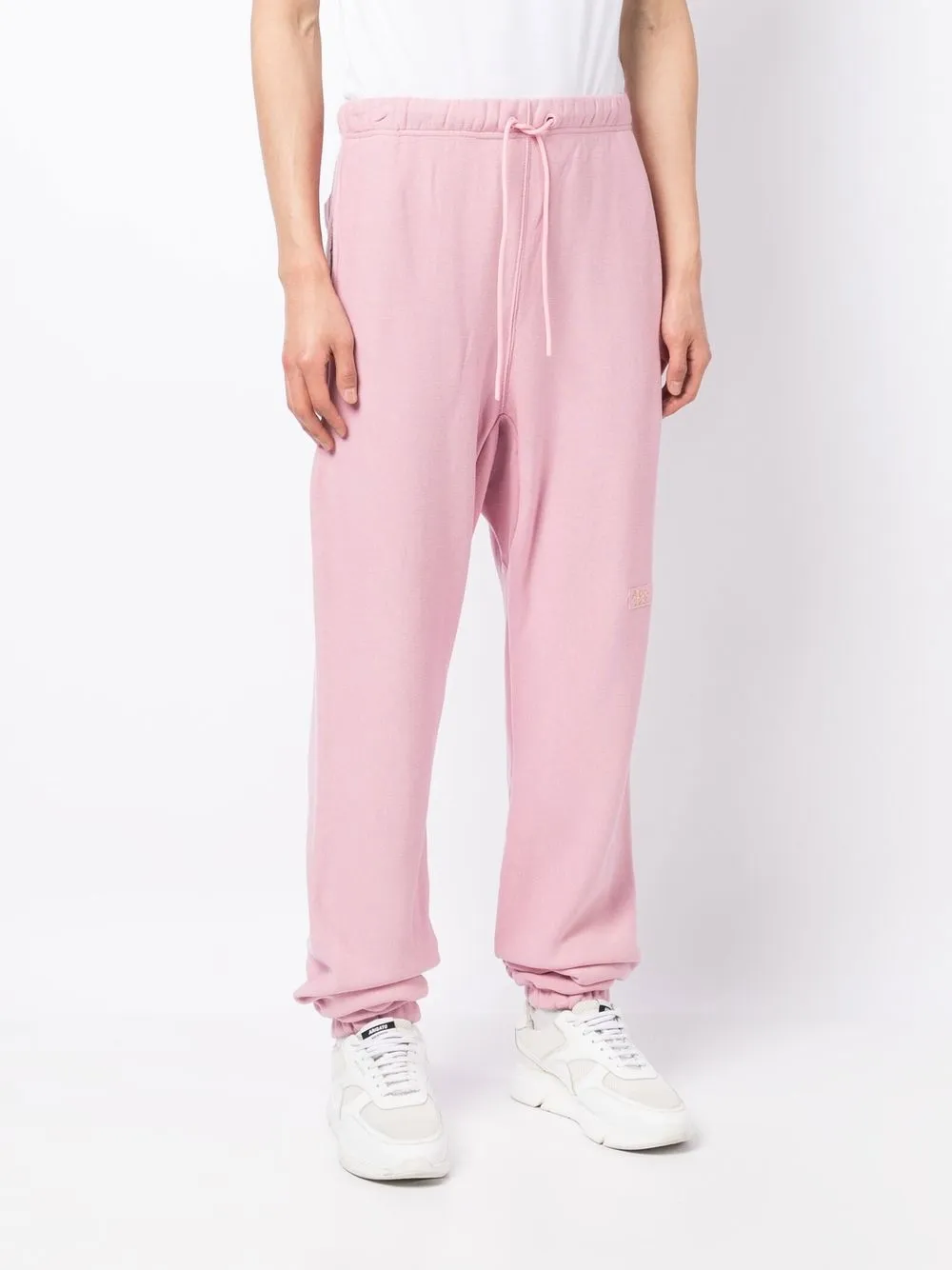Advisory Board Crystals Drawstring Track Pants In Pink