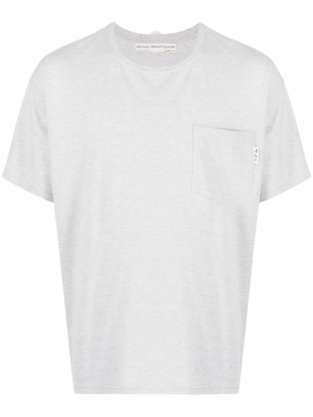 Advisory Board Crystals Patch-pocket Short-sleeve T-shirt In Grey