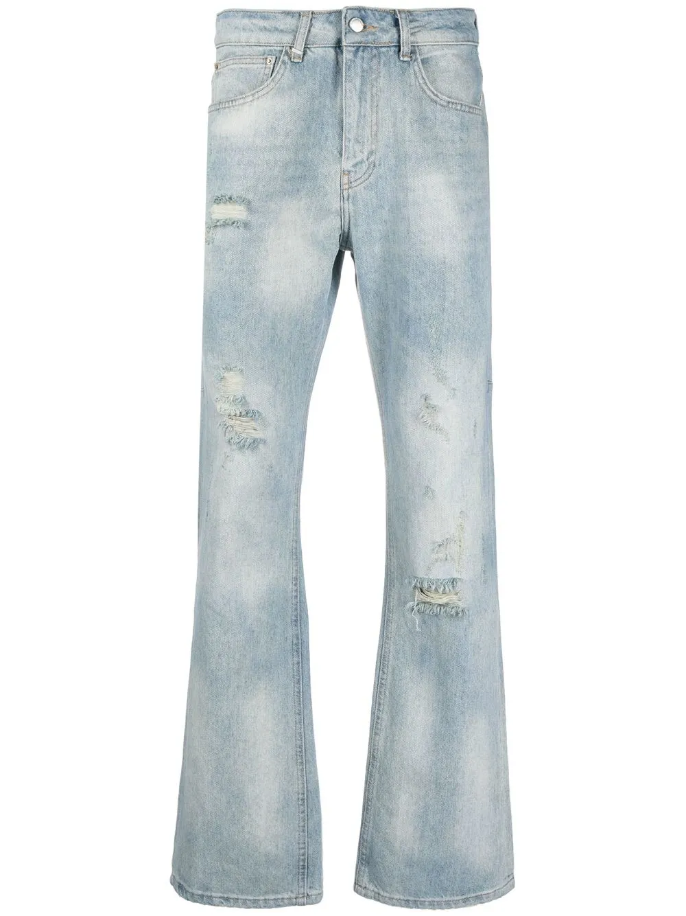 

Château Lafleur-Gazin distressed straight-leg jeans - Blue